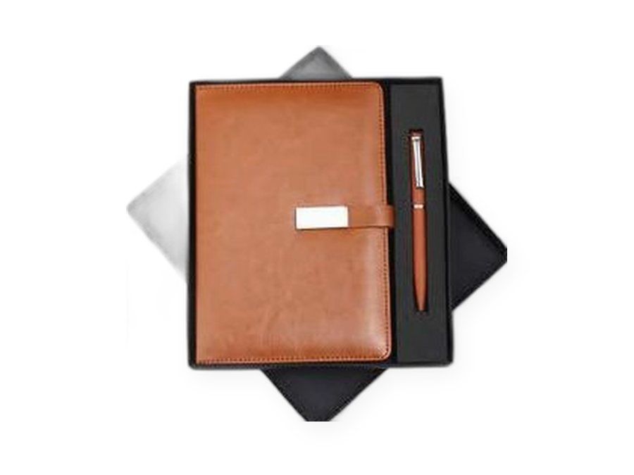 Desk & Diary Gift Sets collection: Magnetic Flap Diary & Pen Set in Black, Tan, Navy, corporate gift set customisable with your logo